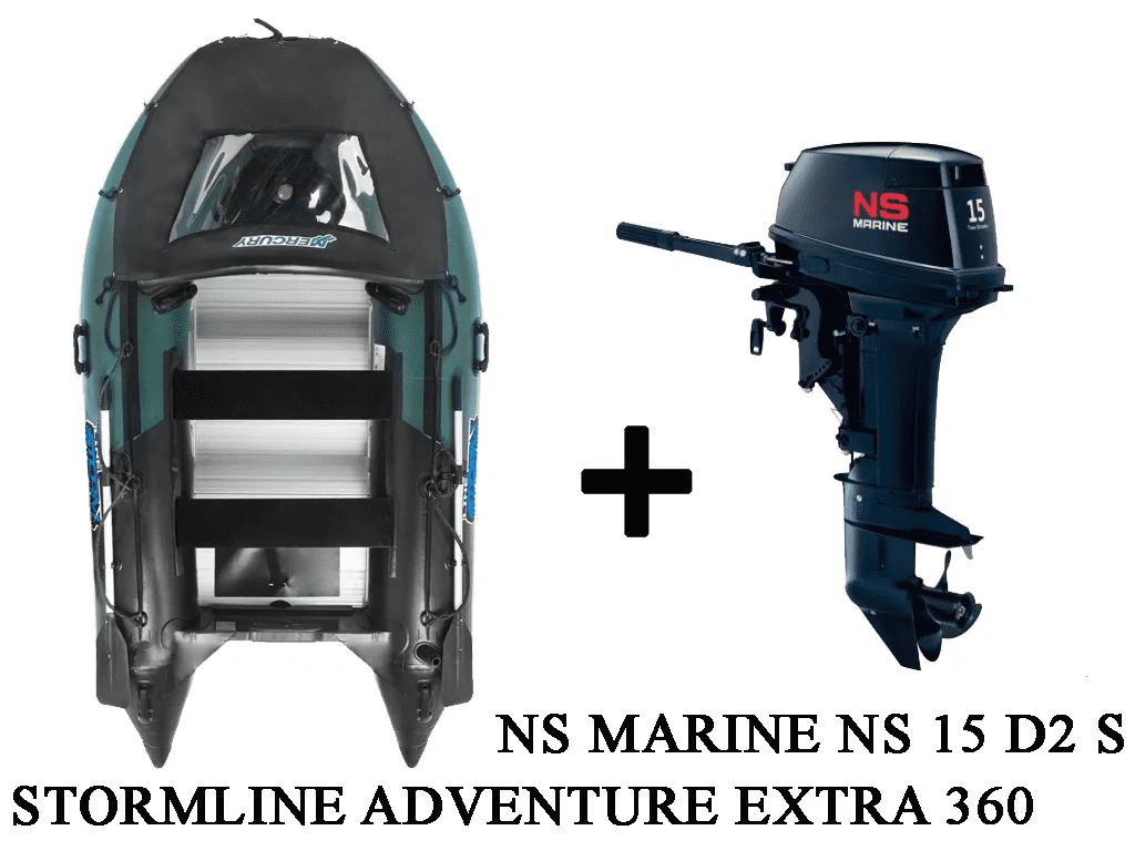Купить Лодка ПВХ STORMLINE ADVENTURE EXTRA 360 + 2х-тактный лодочный мотор NISSAN MARINE NS 15 D2 S в Новосибирске
