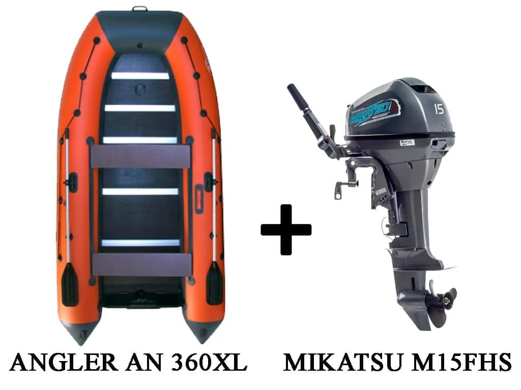 Купить Лодка ПВХ ANGLER AN 360XL + 2х-тактный лодочный мотор MIKATSU M15FHS в Новосибирске