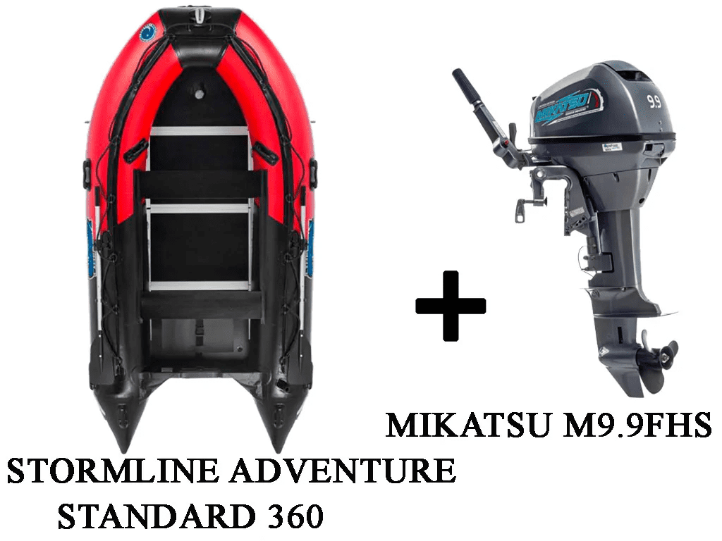 Купить Лодка ПВХ STORMLINE ADVENTURE STANDARD 360 + 2х-тактный лодочный мотор MIKATSU M9.9FHS в Новосибирске
