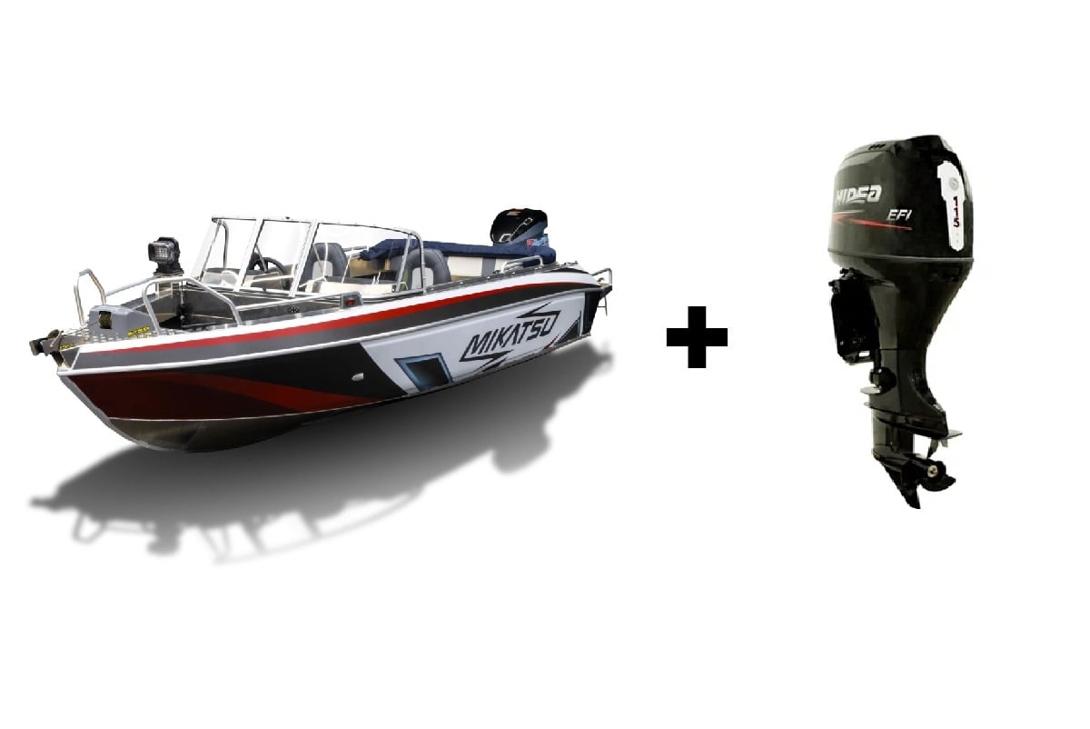 Купить Комплект Алюминиевая лодка (катер) Mikatsu (Микатсу) 590 (Z99) Standard + мотор Hidea HDEF 115 FEL-T EFI в Ярославле