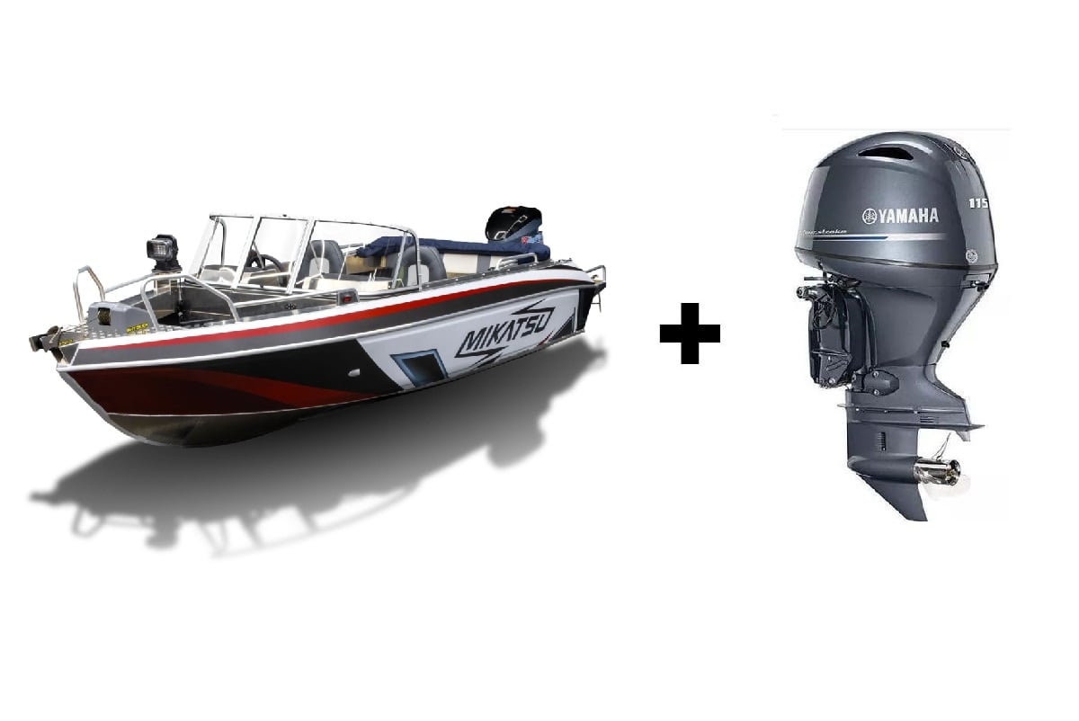Купить Комплект Алюминиевая лодка (катер) Mikatsu (Микатсу) 590 (Z99) Standard + мотор Yamaha F115BETL в Ярославле