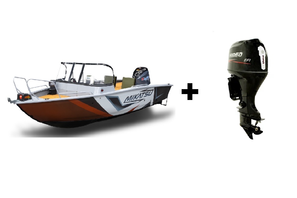 Купить Комплект Алюминиевая лодка (катер) Mikatsu (Микатсу) 570 (Z43) Premium + мотор Hidea HDEF 115 FEL-T EFI в Новосибирске