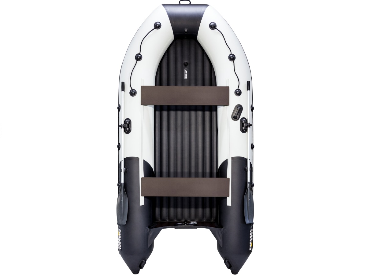 Купить Лодка ПВХ РИВЬЕРА 3600 килевое надувное дно "комби" светло-серый/черный в Бресте